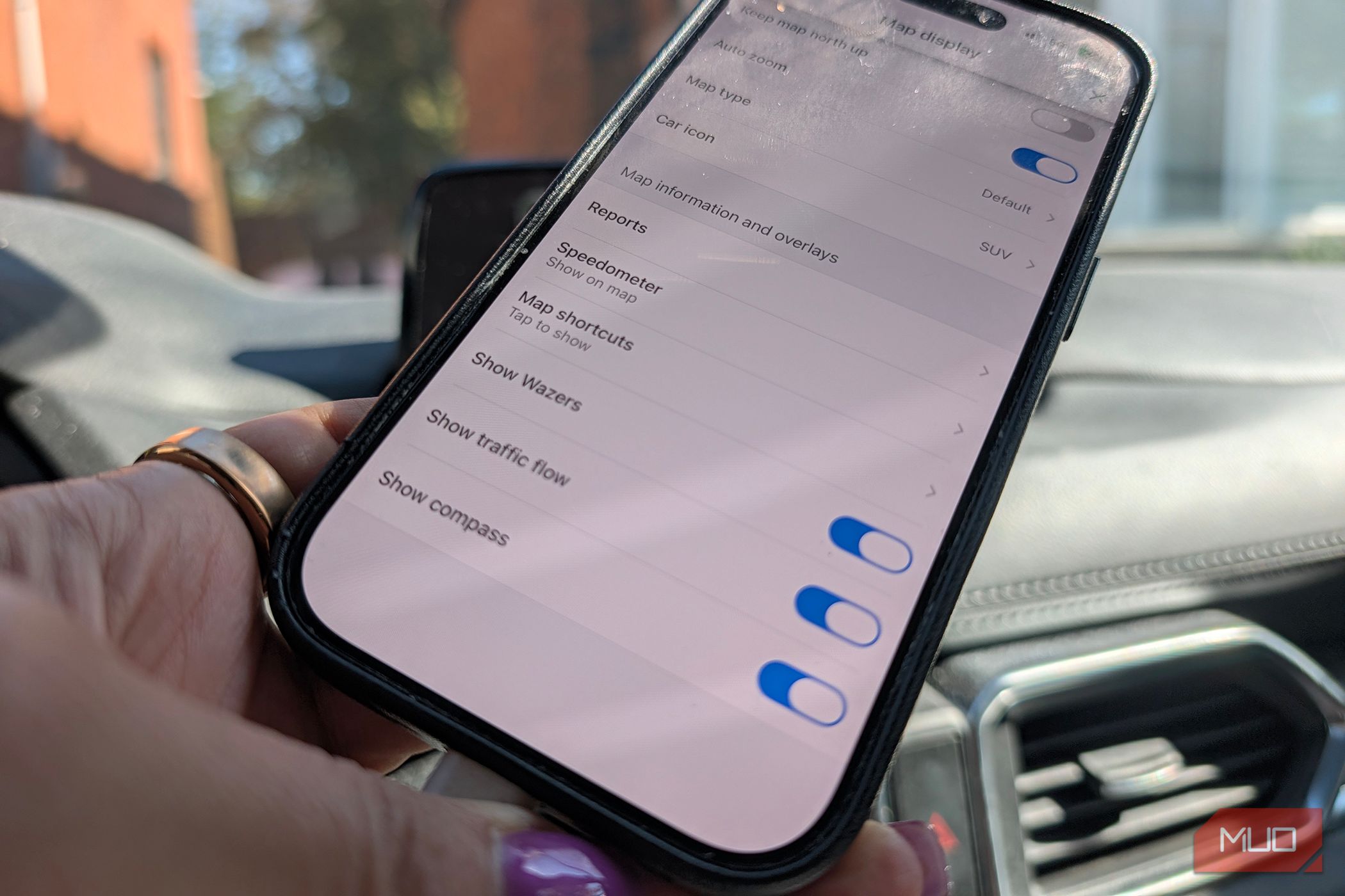 waze map display options