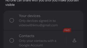a screenshot of quick share settings on android
