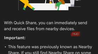 quick share features on android