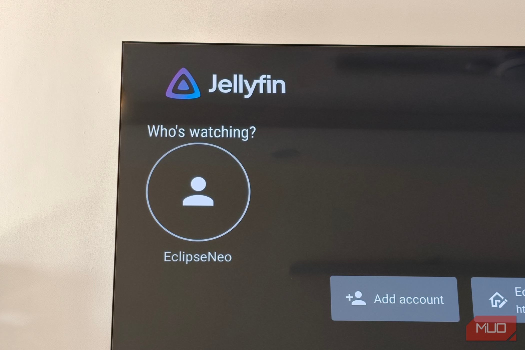 Экран выбора профилей пользователей в Jellyfin