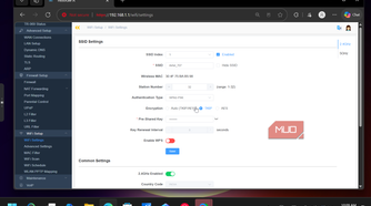 wifi router ssid settings configuration page