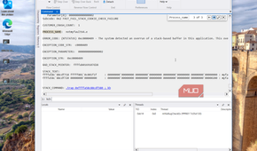 windbg debugger stack overflow exception notmyfault64 process crash