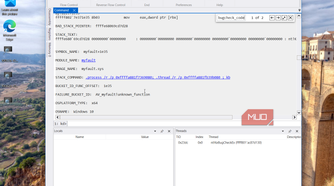windbg debugger stack trace analysis windows 10 crash dump