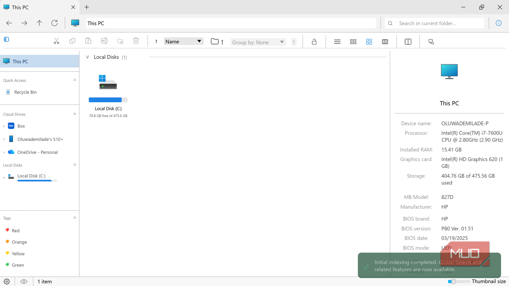 Windows 11 file explorer this pc window