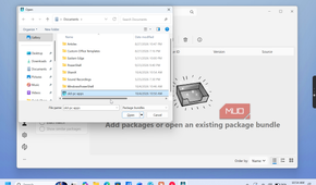 windows file explorer documents folder with old pc apps package bundle selected