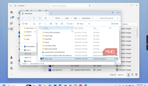 windows file explorer documents folder with unigetui package manager interface