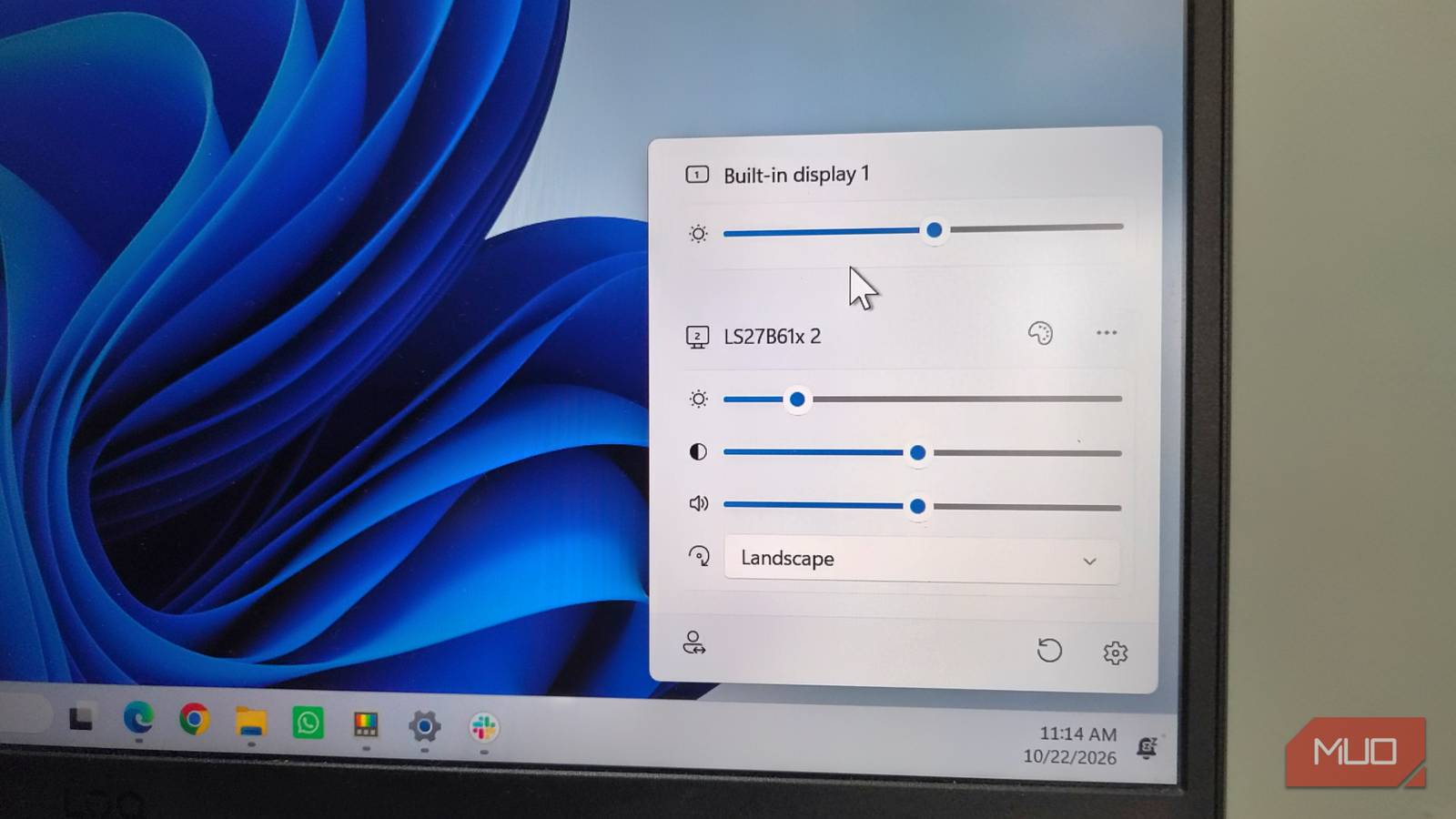 My external monitor brightness finally lives on the taskbar, thanks to ...