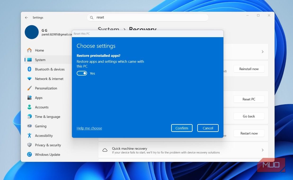 I learned what Windows “Reset this PC” actually keeps, and it’s not ...