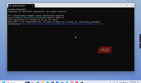windows powershell installing devolusions unigetui package with wget command
