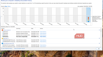 windows reliability monitor system stability index and problem history report-2