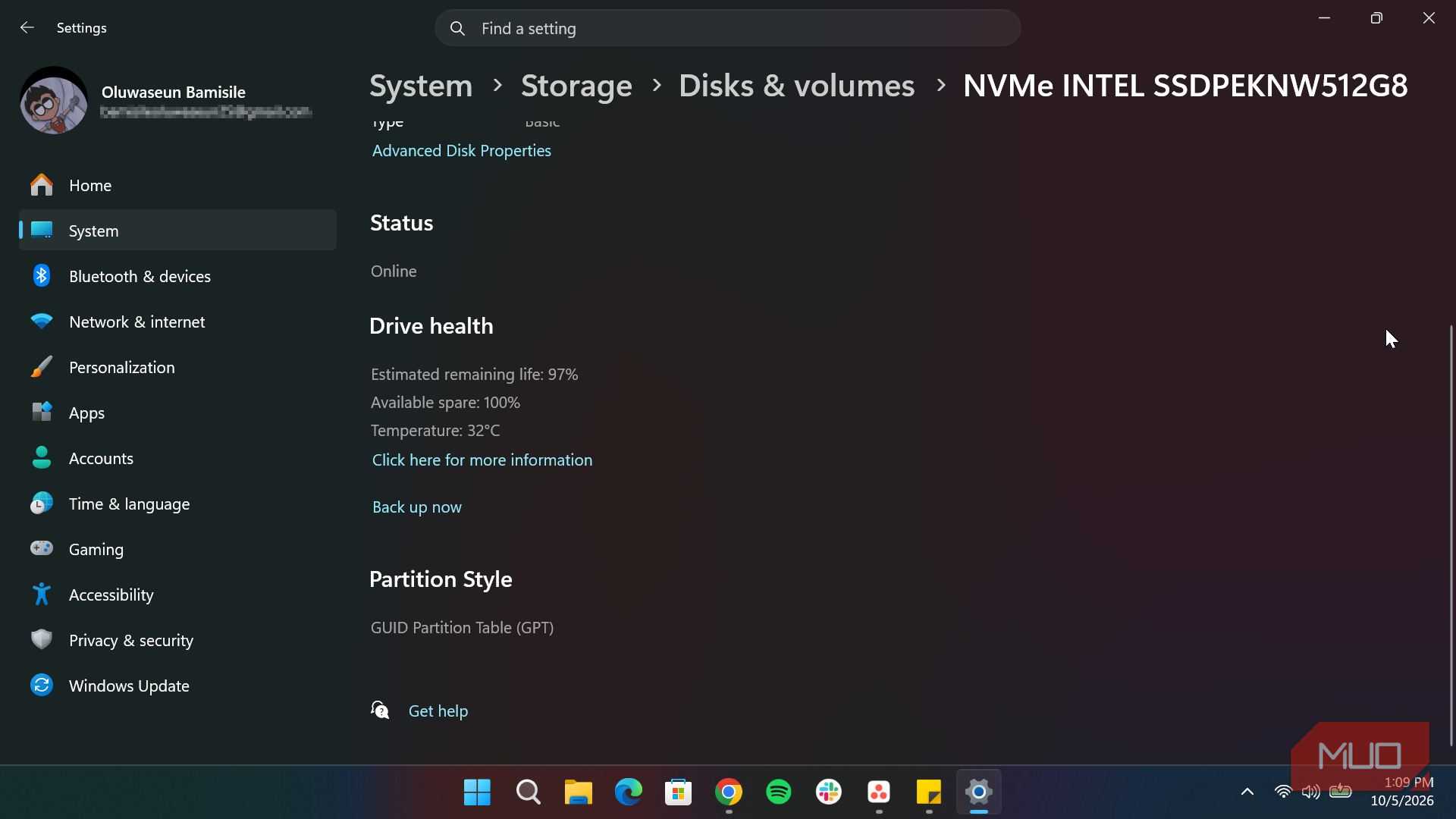 Windows SSD health check page-1