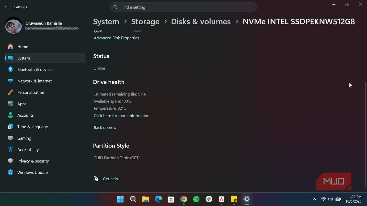 Windows SSD health check page-1
