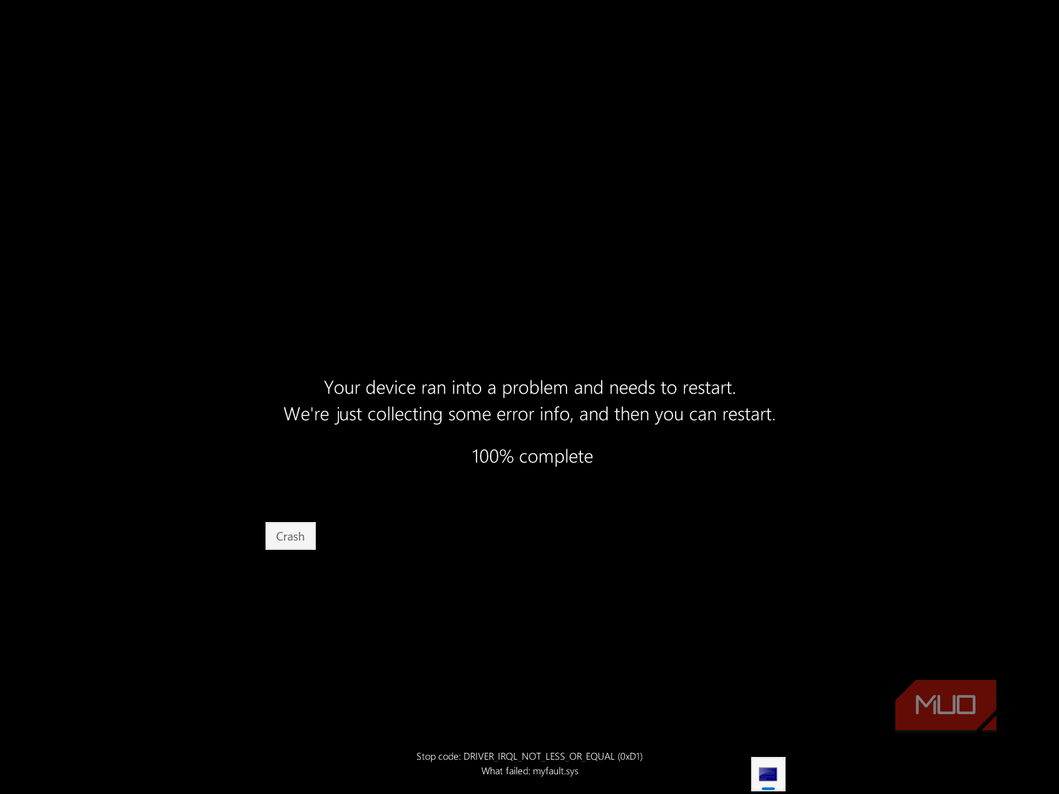 Экран критической ошибки Windows Экран ошибки Windows с диагностической информацией и указанием проблемного драйвера