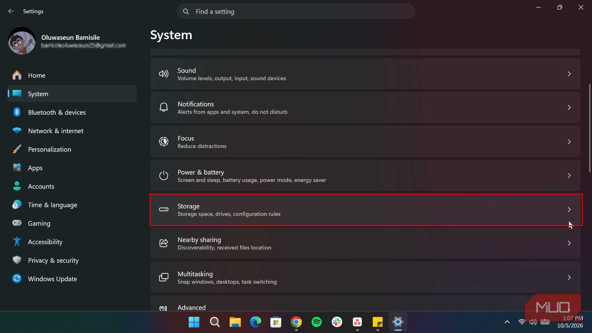 Windows System page in the Settings app-1