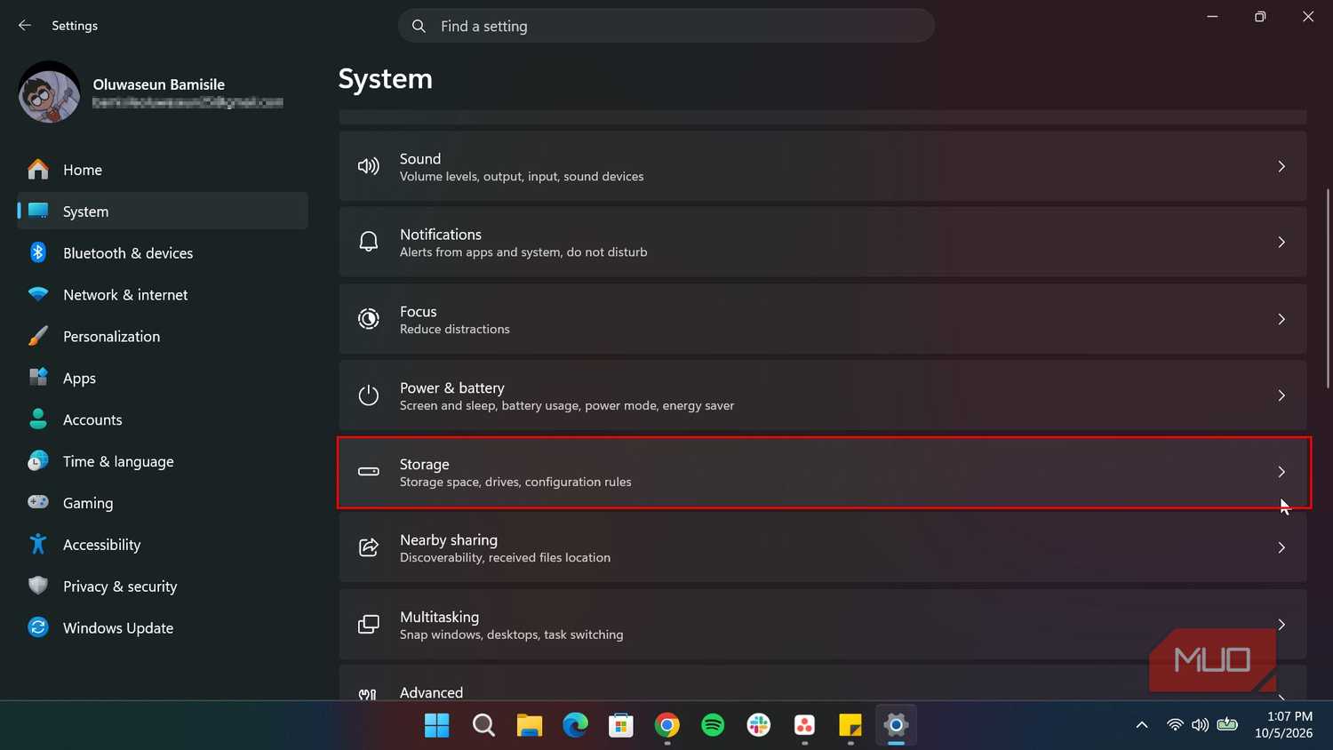 Windows System page in the Settings app-1