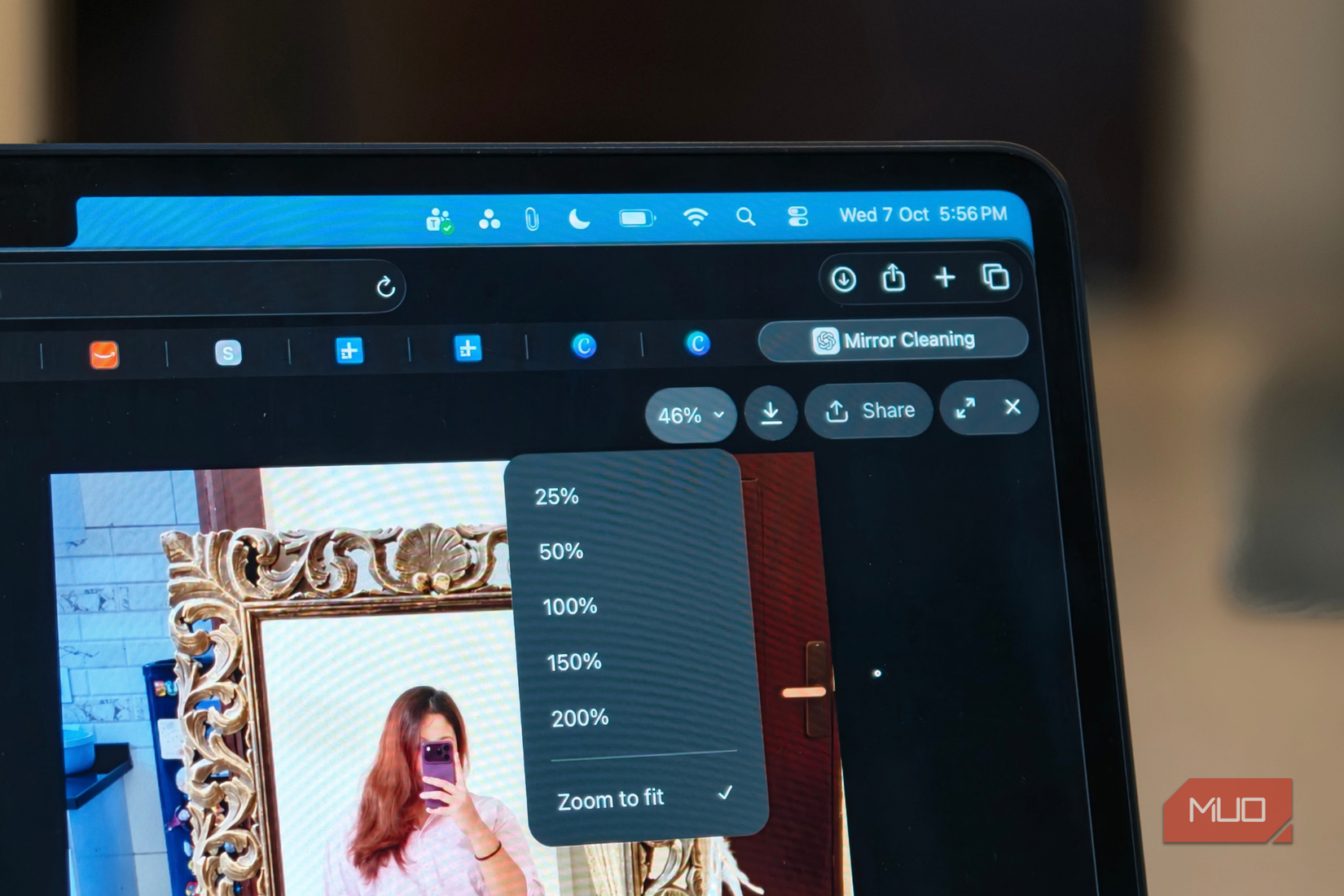 Zoom to fit percentage for image editing on ChatGPT