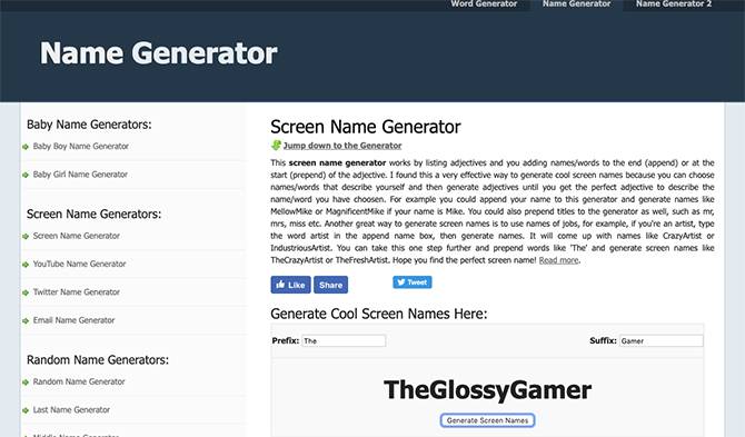 6 Cool Screen Name Generators Makeuseof