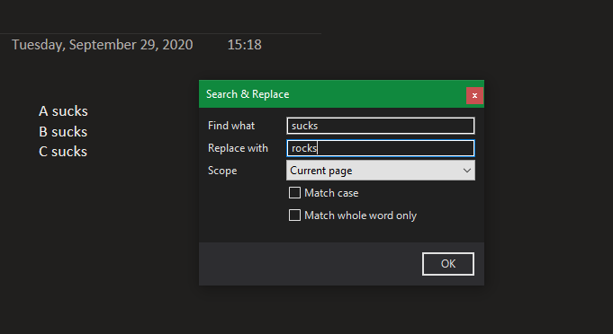 Onenote Find And Replace Macro