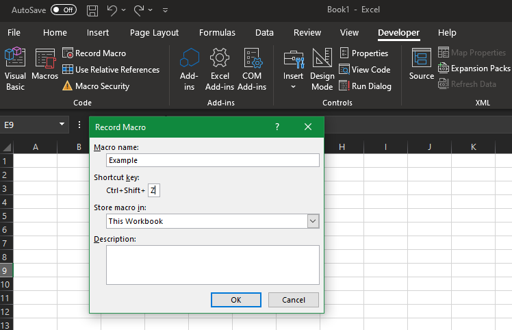 Excel Record New Macro - Come creare scorciatoie da tastiera personalizzate in Microsoft Excel