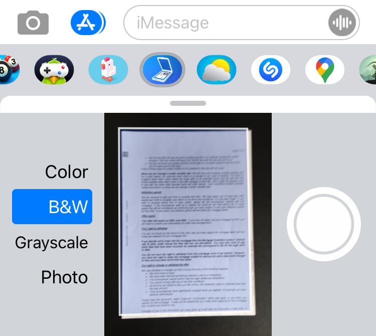 Scanner Pro iMessage app on iPhone - 12 cose interessanti che puoi fare con le app iMessage per iPhone