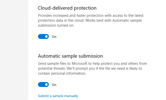 cloud delivered protection - 6 semplici modi per aumentare la sicurezza in Microsoft Defender e Windows 10
