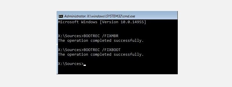 Beheben Sie den Neustart und wählen Sie den richtigen Startgerätefehler in Windows aus - fix mbr command prompt