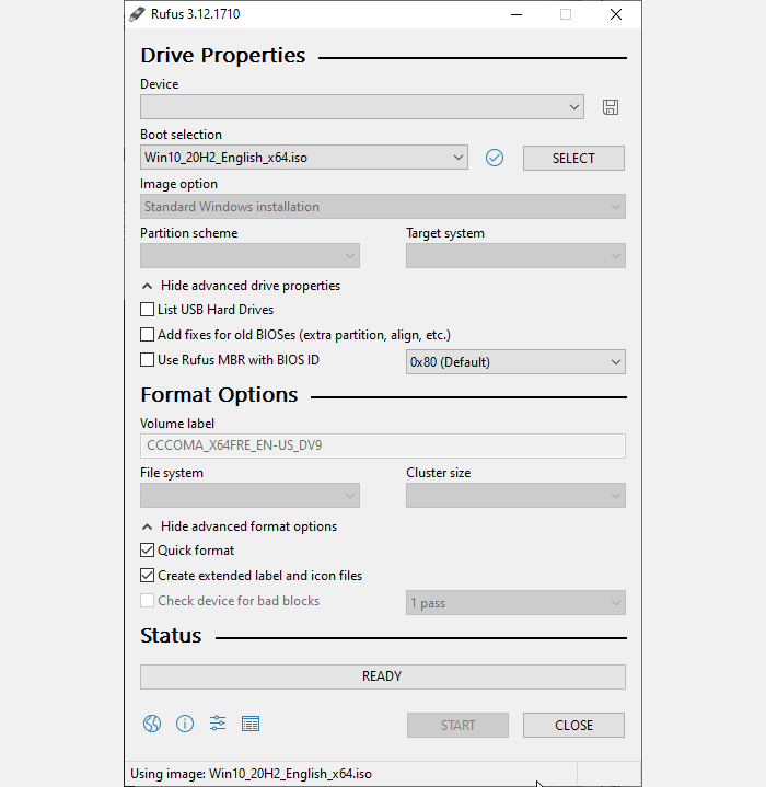 So erstellen Sie Windows 10-Installationsmedien: 3 Methoden - rufus burn iso to usb