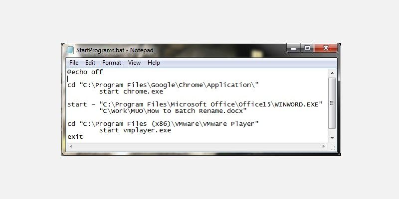 start programs via batch file - Come utilizzare i comandi di file batch di Windows per automatizzare le attività ripetitive