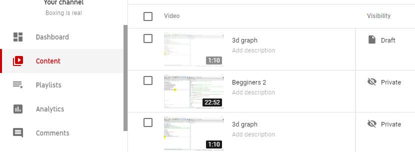 So fügen Sie einem YouTube-Video Musik hinzu - Click on the content option on the sidebar to load your videos