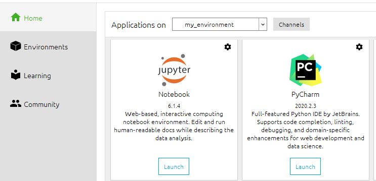 Install and launch jupyter notebook in the new conda environment - Inizia con Jupyter Notebook: un tutorial