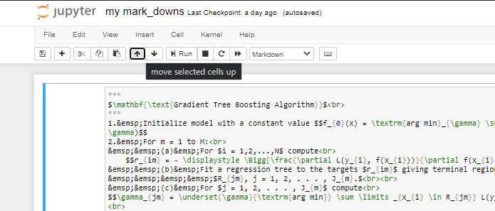 Moving a cell up or down - Inizia con Jupyter Notebook: un tutorial