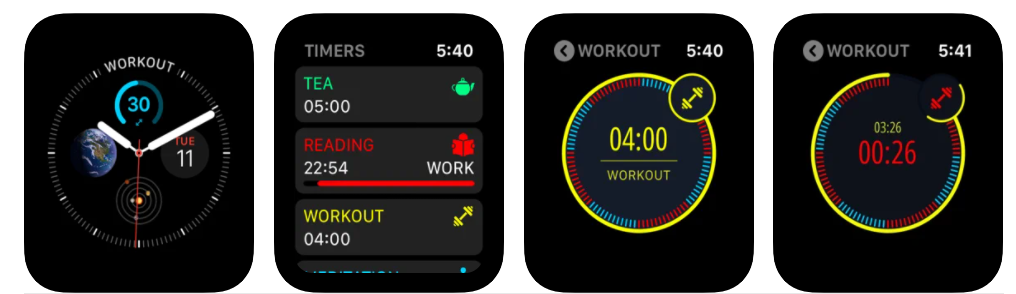 7 großartige Apple Watch Apps zur Steigerung Ihrer Produktivität - Multitimer Productivity Stopwatch Apple Watch App