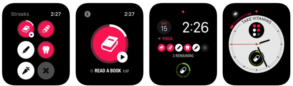 7 großartige Apple Watch Apps zur Steigerung Ihrer Produktivität - Streaks Timer Productivity Apple Watch App 1