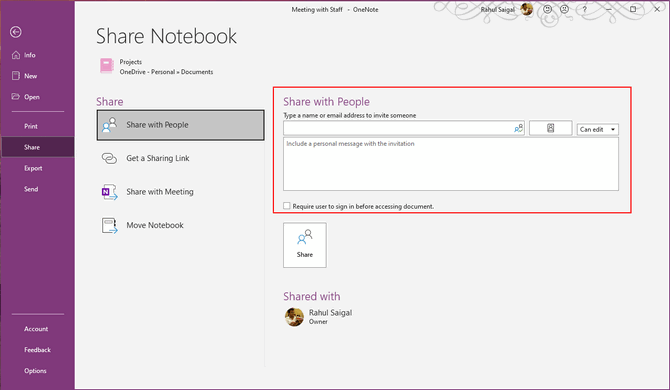 Verwandeln Sie Outlook in ein Projektmanagement-Tool mit OneNote-Integration - create a shared notebook in OneNote