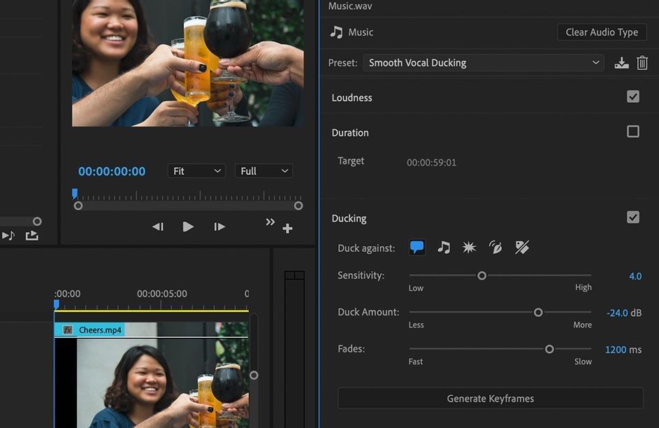 So erzielen Sie in Adobe Premiere Pro mit unverzichtbarem Sound ein besseres Audio - music ducking essential sounds noise