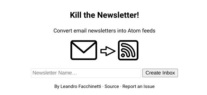 6 Nicht-E-Mail-Apps zum Lesen, Entdecken und Verwalten von Newslettern - read newsletters inbox app kill the newsletter