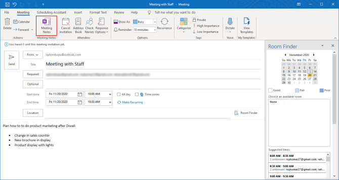 Verwandeln Sie Outlook in ein Projektmanagement-Tool mit OneNote-Integration - using outlook with OneNote meeting notes integration