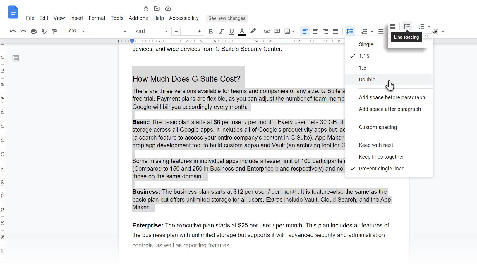 how-to-double-space-your-text-on-google-docs-makeuseof