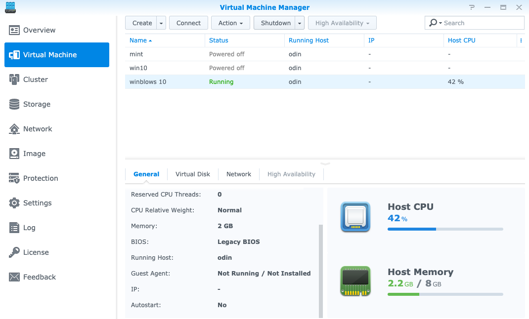 virtual machine manager - Recensione Synology DS920 +: il miglior NAS per utenti esperti